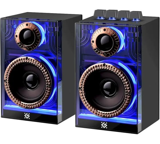 Акустическая система 2.0 DEFENDER Futuro, 20W, BT, USB, TF, AUX, 2400мАч 65087