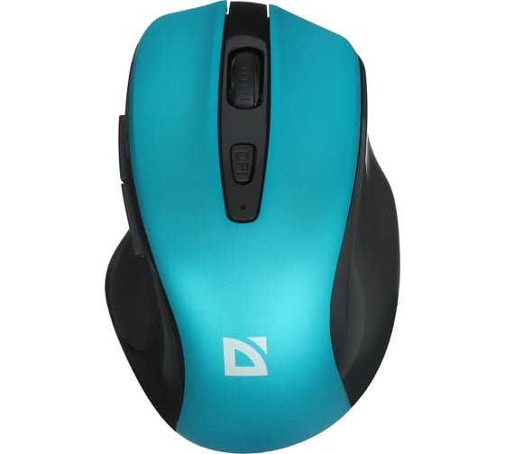 Беспроводная оптическая мышь Defender Prime MB-053 бирюзовый, 6D, 800-1600 dpi, бесшумн 52054