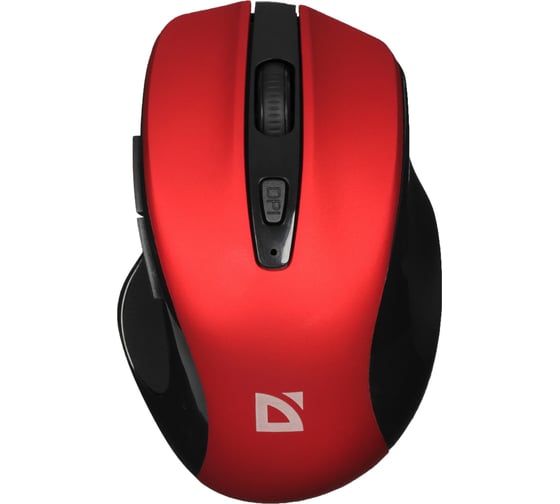 Беспроводная оптическая мышь Defender Prime MB-053 красный, 6D, 800-1600dpi, бесшумн 52052 1