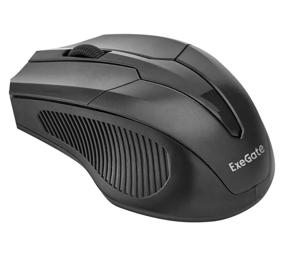 Беспроводная мышь ExeGate Professional Standard SR-9034 радиоканал 2,4 ГГц, USB, оптическая, 800 1200 1600dpi, 4D, 4 кнопки и колесо прокрутки, черная, Color Box 280436