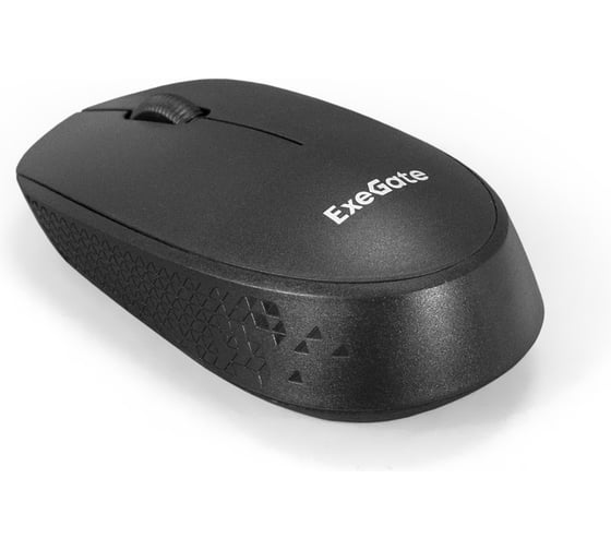 Беспроводная мышь ExeGate Professional Standard SR-9038 радиоканал 2,4 ГГц, USB, оптическая, 1200dpi, 3D, 3 кнопки и колесо прокрутки, черная, Color Box 295309