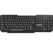 Клавиатура ExeGate Professional Standard LY-404 USB, полноразмерная, влагозащищенная, 104кл., Enter большой, длина кабеля 1,35м, черная, Color Box 264084