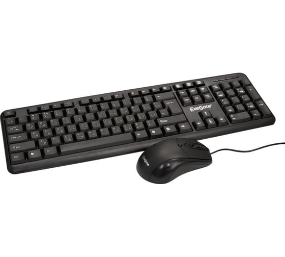 Комплект ExeGate Professional Standard Combo MK120-OEM клавиатура влагозащищенная 104кл + мышь оптическая 1000dpi, 3 кнопки и колесо прокрутки, USB, длина кабел 287139