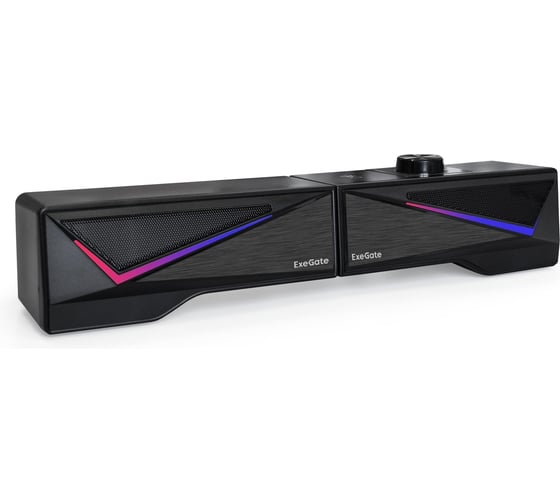 Саундбар-Акустическая система ExeGate 2.0 Allegro 170 питание USB, Bluetooth, 2x3Вт 6Вт RMS, 60-20000Гц, цвет черный, RGB подсветка, с возможностью трансформации 289691
