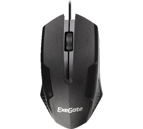 Мышь ExeGate SH-9025 USB, оптическая, 1000dpi, 3D, 3 кнопки и колесо прокрутки, длина кабеля 1.35 м, черная RTL 279941