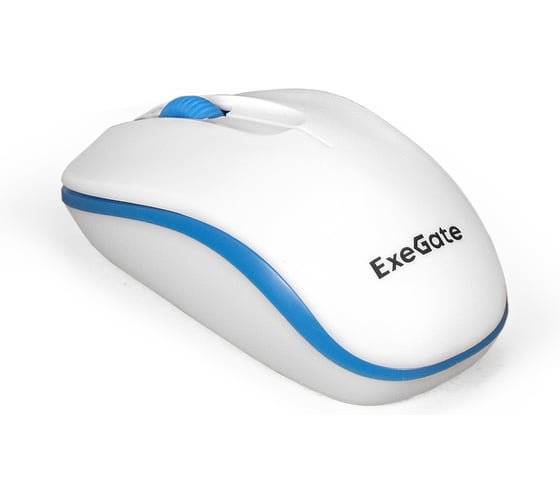 Беспроводная мышь Color Box ExeGate Professional Standard SR-9055W радиоканал 2,4 ГГц, USB, оптическая, 1200dpi, 3D, 3 кнопки и колесо прокрутки, белая 295308
