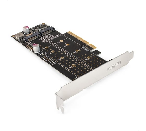 Переходник ExeGate EXE-597E2 2 x M.2 M key - PCI-E x8 v3.0, для установки двух SSD M.2 2230/2242/2260/2280/22110 M key NGFF в слот PCI-E 298298