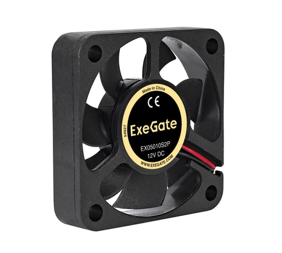 Вентилятор ExeGate EX05010S2P 50x50x10 мм, подшипник скольжения, 2pin 4500RPM 24dBA 283365