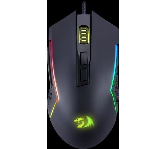 Проводная игровая мышь Redragon Trident Lite черная, RGB, 7 кнопок, 8000dpi 72018
