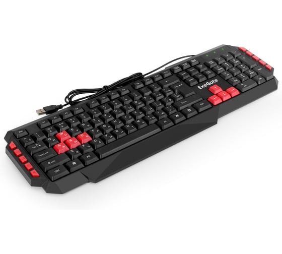 Клавиатура ExeGate Multimedia Professional Standard LY-505M USB, полноразмерная, влагозащищенная, 114кл., Enter большой, 8 красных клавиш, мультимедиа, длина 296103