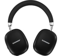 Наушники беспроводные накладные полноразмерные раздвижные SONNEN HP-B12B, BT 5.4, черные, 514126