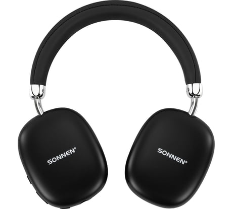 Наушники беспроводные накладные полноразмерные раздвижные SONNEN HP-B12B, BT 5.4, черные, 514126