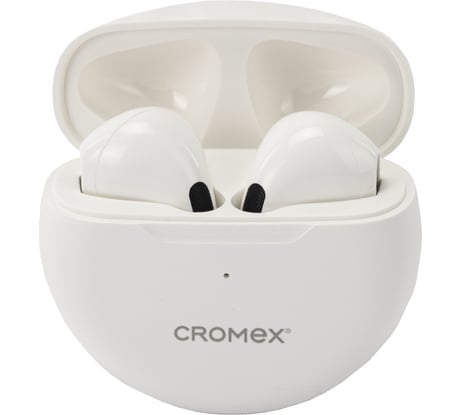 Наушники беспроводные Cromex TWS вкладыши с микрофоном, EP-T28W, bluetooth 5.4, белые 514121