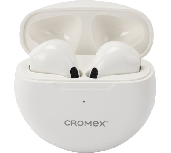 Наушники беспроводные Cromex TWS вкладыши с микрофоном, EP-T28W, bluetooth 5.4, белые 514121