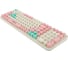 Клавиатура беспроводная SONNEN USB, 105 клавиш, K303PM, слоновая кость/розовый/мятный, 513977 3