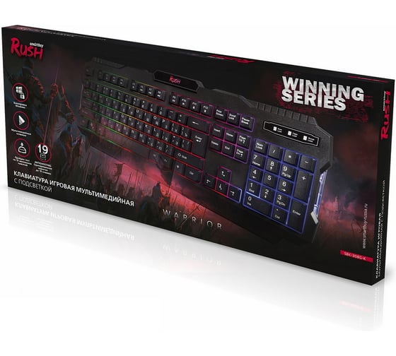 Клавиатура игровая Smartbuy RUSH Warrior 308 USB черная ()/20 SBK-308G-K