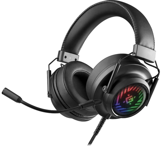 Игровая гарнитура DEFENDER Grendel черный, RGB, провод 2 м 62390