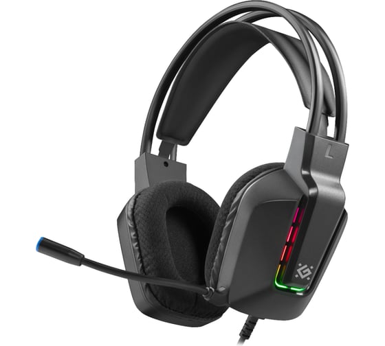 Игровая гарнитура DEFENDER Gothic черный, RGB, провод 1.8 м 62340