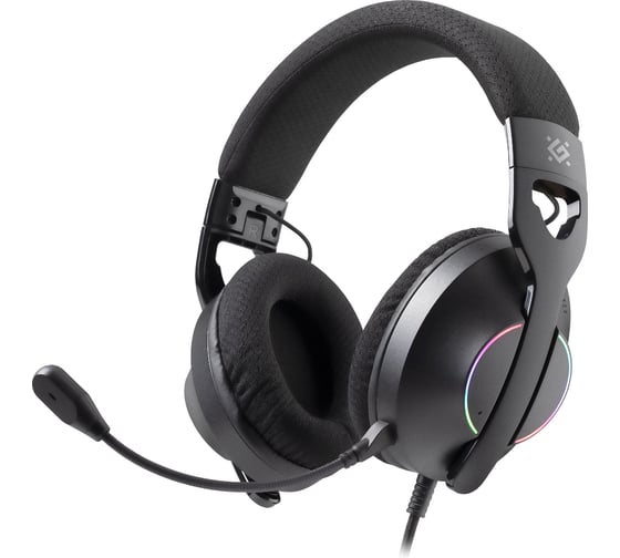 Игровая гарнитура DEFENDER Weaver Черный, RGB, провод 2 м 62540