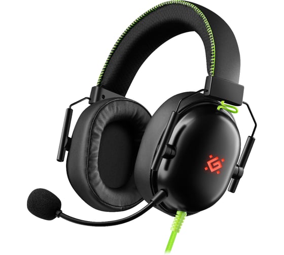Игровая гарнитура DEFENDER Toxic черный, 7.1, LED, провод 2 м 64552