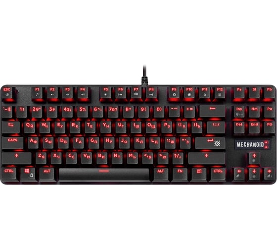 Механическая клавиатура DEFENDER Mechanoid GK-581 RU, черный, 87кн, SNK корич 45581