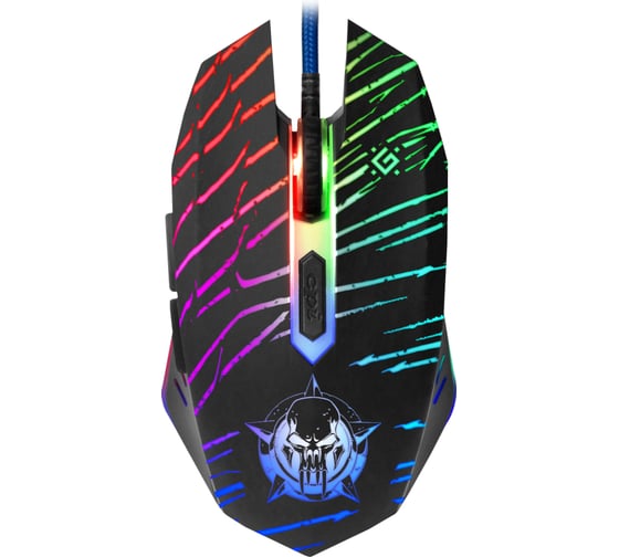 Проводная игровая мышь DEFENDER Dark Agent GM-590L 6 кнопок, 12800dpi 52590