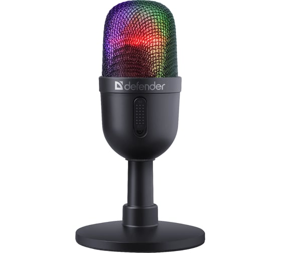 Игровой стрим микрофон DEFENDER Forte GMC 350 USB, RGB, провод 2 м 64635