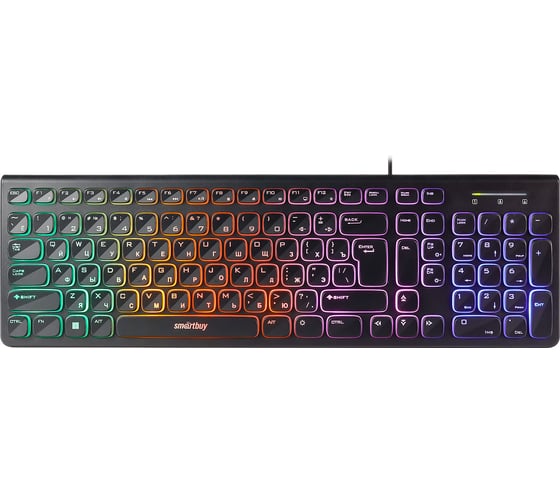 Клавиатура проводная с подсветкой Smartbuy серия ONE 250 USB черная SBK-250U-K