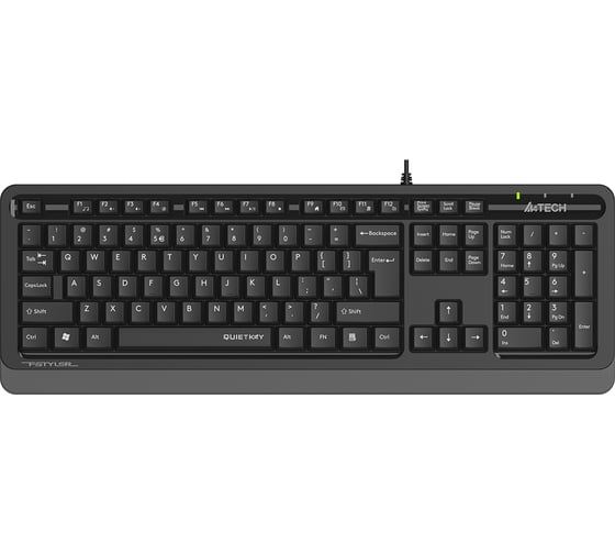 Клавиатура A4TECH FK10 черный/синий USB (FK10 BLUE) каб.:1.5м 1147528