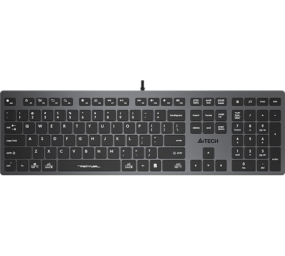 Клавиатура A4TECH FX50 белый USB slim Multimedia (FX50 WHITE) каб.:1.5м 1678040