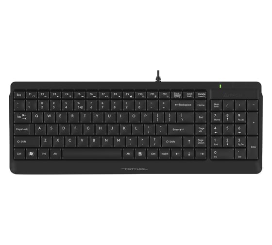 Клавиатура A4TECH FK15 черный USB (FK15 BLACK) каб.:1.5м 1431331