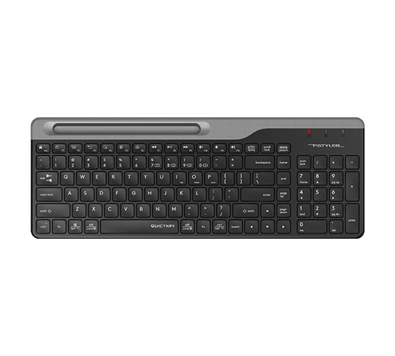 Клавиатура A4TECH FBK25 черный/серый USB беспроводная BT/Radio slim Multimedia (FBK25 BLACK) 1583353