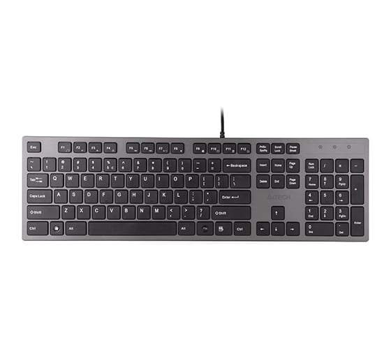 Клавиатура A4TECH KV-300H серый/черный USB slim каб.:1.5м 581997