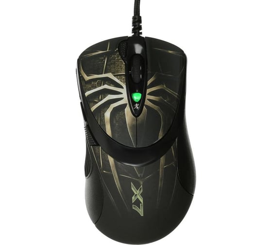Мышь A4TECH Oscar Editor XL-747H коричневый/рисунок лазер. 3600dpi USB 6but (XL-747H (BROWN SPIDER)) 624586