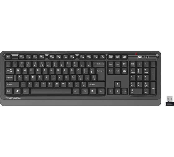 Клавиатура A4TECH FGK10 серый USB беспроводная Multimedia 2181341