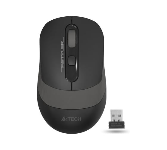 Мышь A4TECH Fstyler FG10S черный/серый оптическая 2000dpi silent беспроводная USB для ноутбука 4but (FG10S G 1204030