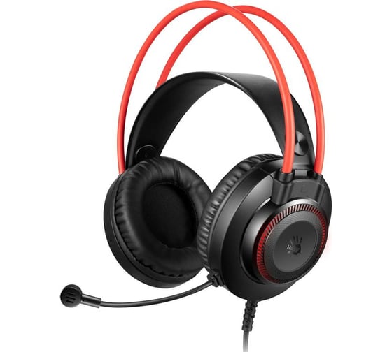 Наушники с микрофоном A4TECH Bloody G200S черный/красный 2м мониторные USB (G200S USB/ BLACK +RED) 1431307