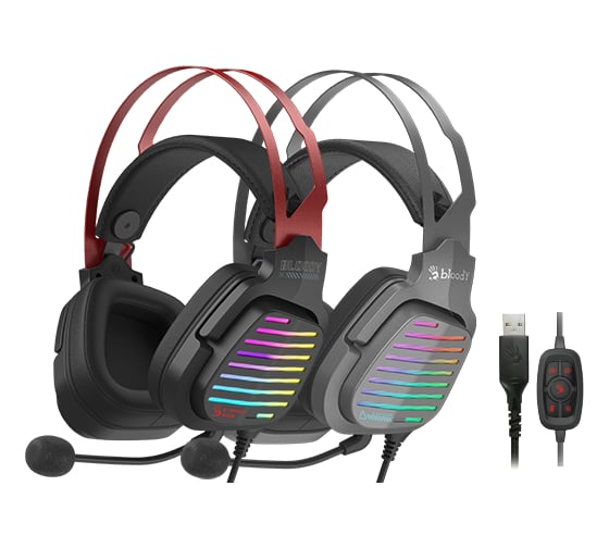 Наушники с микрофоном A4TECH Bloody G560 белый/красный 2м мониторные (G560 NARAKA) 1925877
