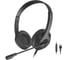Наушники с микрофоном A4TECH Fstyler FH100U белый/черный 2м накладные USB (FH100U (PANDA)) 1774524 1