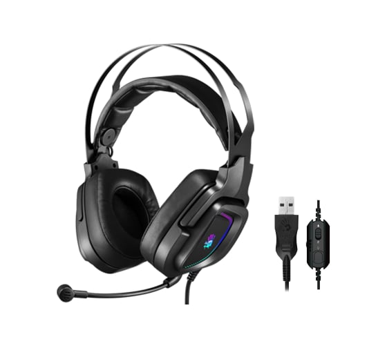 Наушники с микрофоном A4TECH Bloody G570 черный/серый 2м мониторные USB (G570 (BLACK+GREY) USB) 1431312