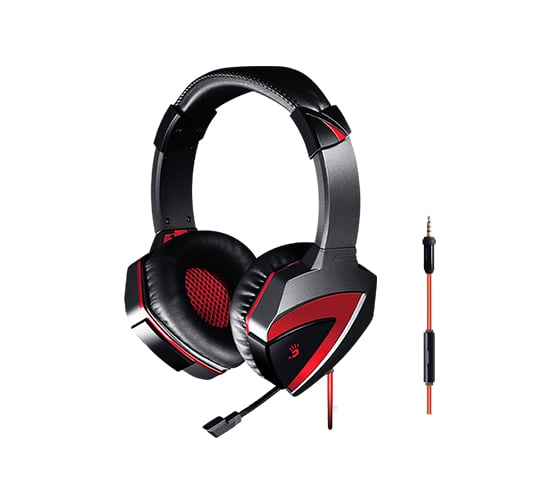 Наушники с микрофоном A4TECH Bloody G500 черный/красный 1.5м мониторные ( G500) 944729