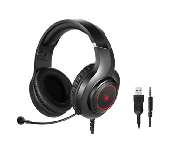 Наушники с микрофоном A4TECH Bloody G220 черный 2м мониторные (G220 AUX3.5-4PIN + USB) 1431308