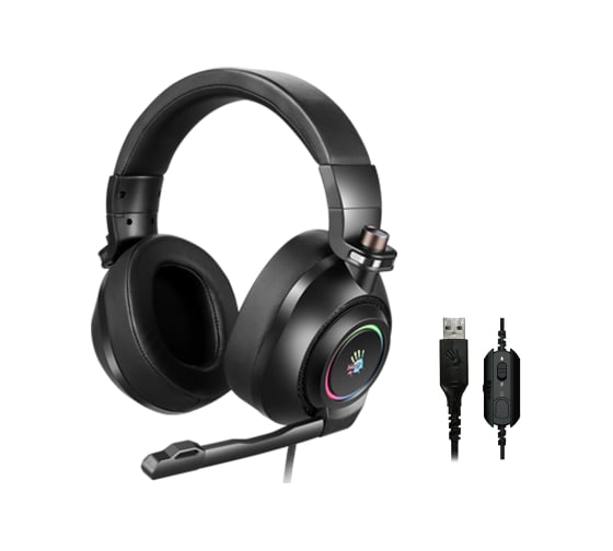 Наушники с микрофоном A4TECH Bloody G580 черный 2м мониторные USB (G580 USB /BLACK) 1431315
