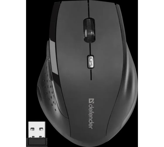 Беспроводная оптическая мышь Defender Accura MM-365 черный, 6 кнопок, 800-1600 dpi 52365