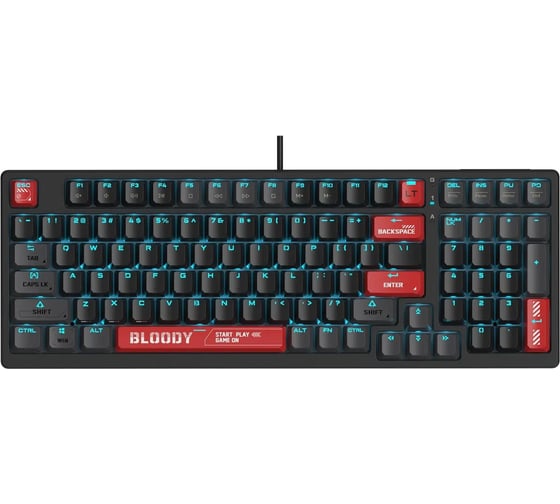 Клавиатура A4TECH AT98 черный/красный USB for gamer LED кабель 1.8м 2056648