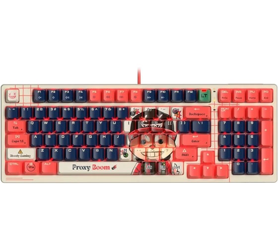 Клавиатура A4TECH AT98 Proxy Boom бежевый/красный USB for gamer LED (AT98) кабель 1.8м 2027358