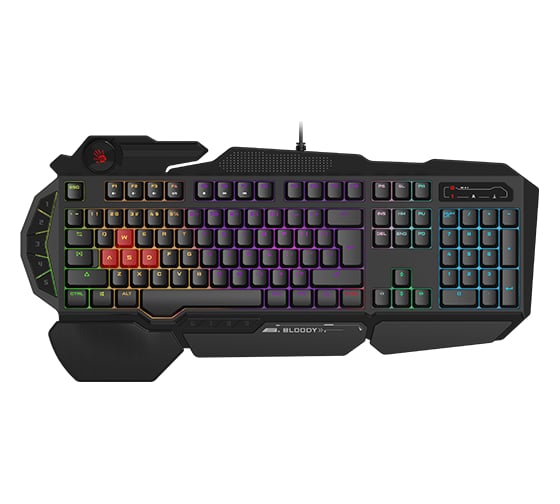 Клавиатура A4TECH B310N черный USB Multimedia for gamer LED кабель 1.8м 1836730