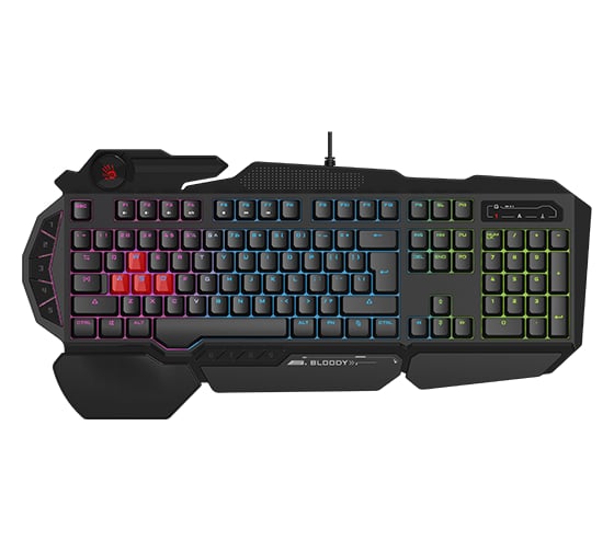 Клавиатура A4TECH B314 черный USB Multimedia for gamer LED кабель 1.8м 300818