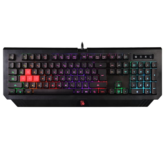 Клавиатура A4TECH B120N черный USB Multimedia for gamer LED кабель 1.8м 1164216