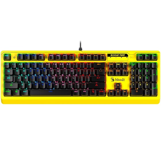 Клавиатура A4TECH B810RC Punk механическая желтый/черный USB for gamer LED (B810RC (PUNK YELLOW)) 1530437